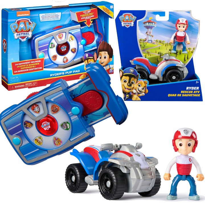 PSI PATROL RYDER PAD TABLET RYDERA Z DŹWIĘKAMI ZESTAW RYDER POJAZD +FIGURKA
