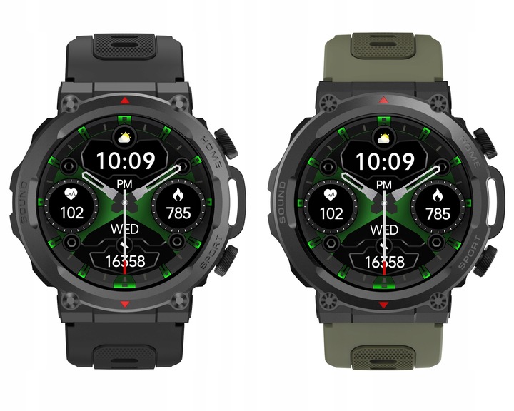 SMARTWATCH ZEGAREK MĘSKI POLSKIE MENU ROZMOWY SPORT PULS 2 PASKI AMOLED