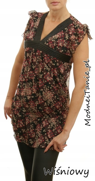 Zwiewna kobieca kwiecista tunika 1047#U