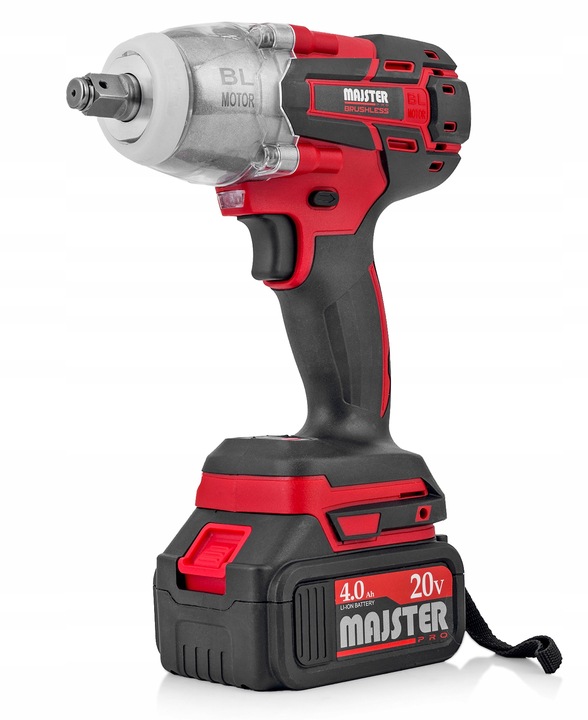 KLUCZ UDAROWY Akumulatorowy BEZSZCZOTKOWY do KÓŁ 20V 1/2' 2xAKU 4AH WALIZKA