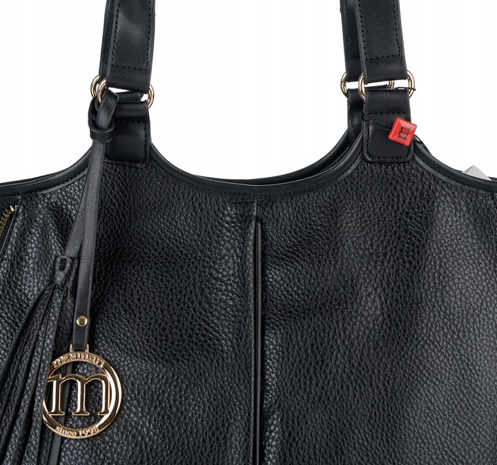 Torebka Damska KLASYCZNA SHOPPER MONNARI NA RAMIĘ Aktówka Czarna Premium