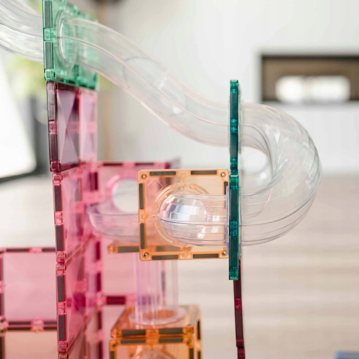 Connetix: klocki magnetyczne kulodrom Pastel Ball Run 80 tor kulkowy