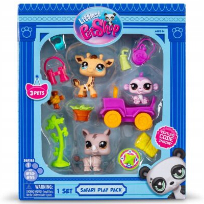 Littlest Pet Shop Safari zestaw 3 figurek i akcesoriów