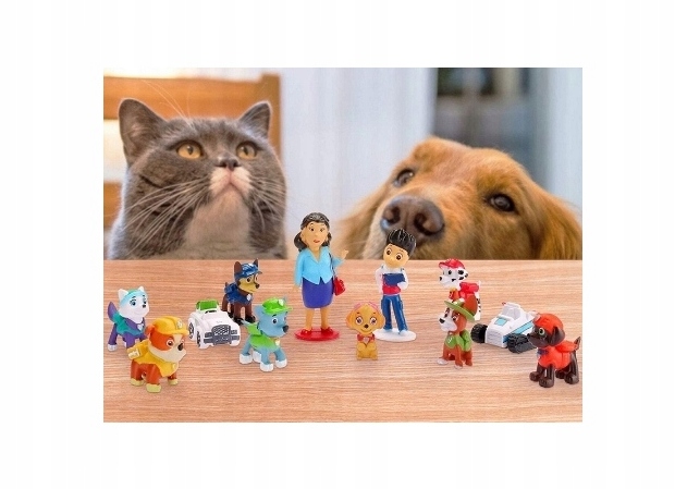 PSI PATROL PIESKI ZESTAW 10 FIGUREK I 2 POJAZDY NOWE 12 SZTUK