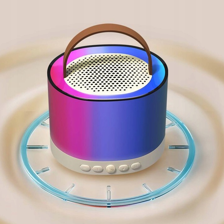 ZESTAW KARAOKE 2 MIKROFONY BEZPRZEWODOWY PRZENOŚNY GŁOŚNIK BLUETOOTH LED