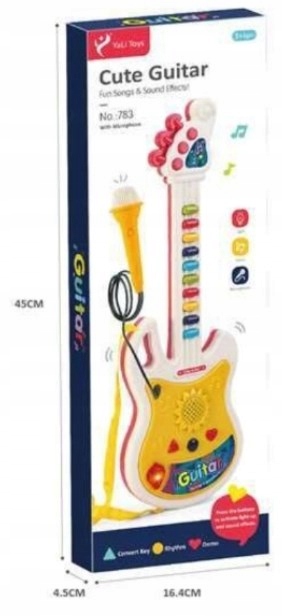 Gitara elektryczna dla dzieci z mikrofonem 3+