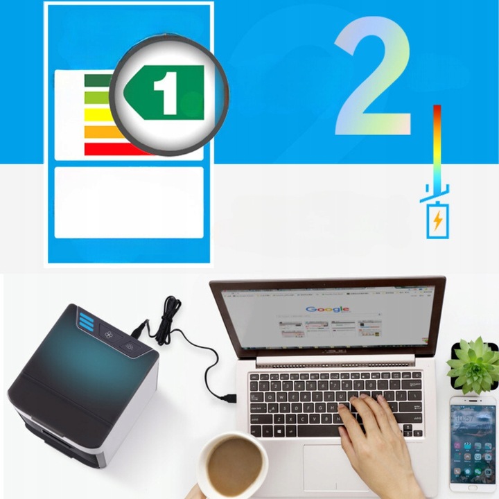 PRZENOŚNY MAŁY KLIMATYZER USB NA WODĘ i LÓD 3W1 KLIMATOR DO DOMU WENTYLATOR