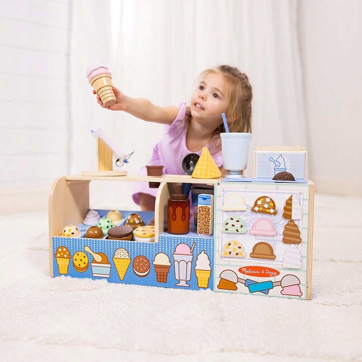 Drewniana Lodziarnia Automat do lodów Terminal płatniczy 42 el MelissaDoug
