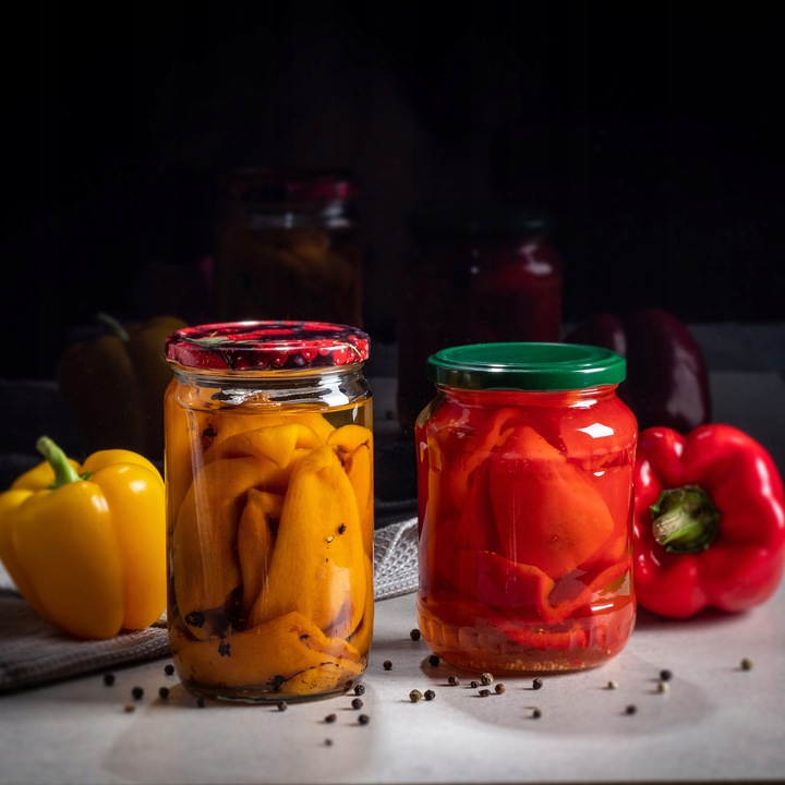 SŁOIK 720 ml SŁOIKI NA PRZETWORY MIÓD OGÓRKI WIECZKA ZAKRĘTKI 24 SZT FI 82