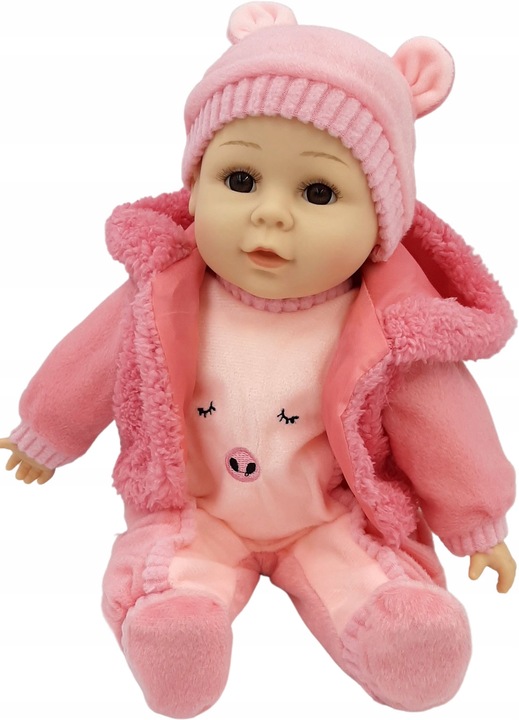 LALKA BOBAS MÓWI I ŚPIEWA POLSKI 35CM+SMOCZEK_45v