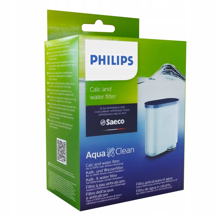 Filtr wody CA6903 do ekspresu Philips Saeco Aquaclean + odkamieniacz 250 ml