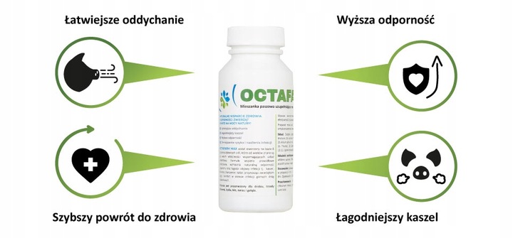 OCTAFARM MAX 100 ml na kaszel kichanie charczenie katar u kur + pipeta 5ml