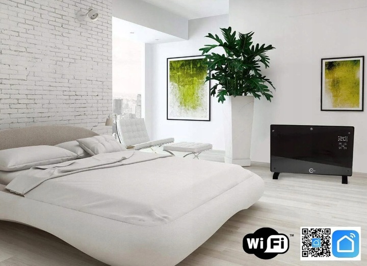 GRZEJNIK Panelowy 2500W KONWEKTOROWY Energooszczędny SZKLANY Elektryczny