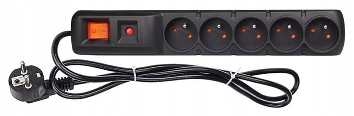 ACAR F5 listwa przeciwprzepięciowa 5 gniazd 1,5m