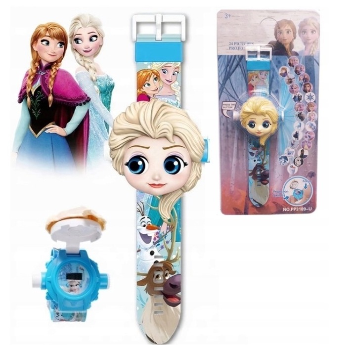 Zegarek 3D z projektorem Frozen Elsa