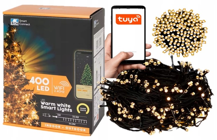 Lampki choinkowe Smart Connect zew/wew 45 m 400 LED sterowanie telefonem