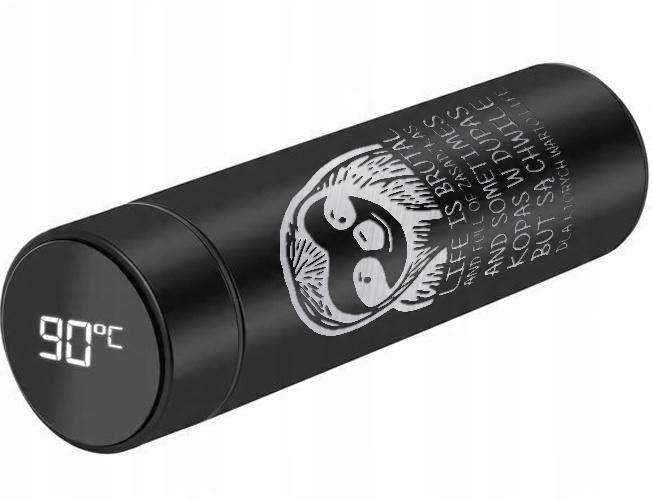 KUBEK TERMICZNY WSKAŹNIK TEMPERATURY LED GRAWER LIVE IS BRUTAL LENIWIEC