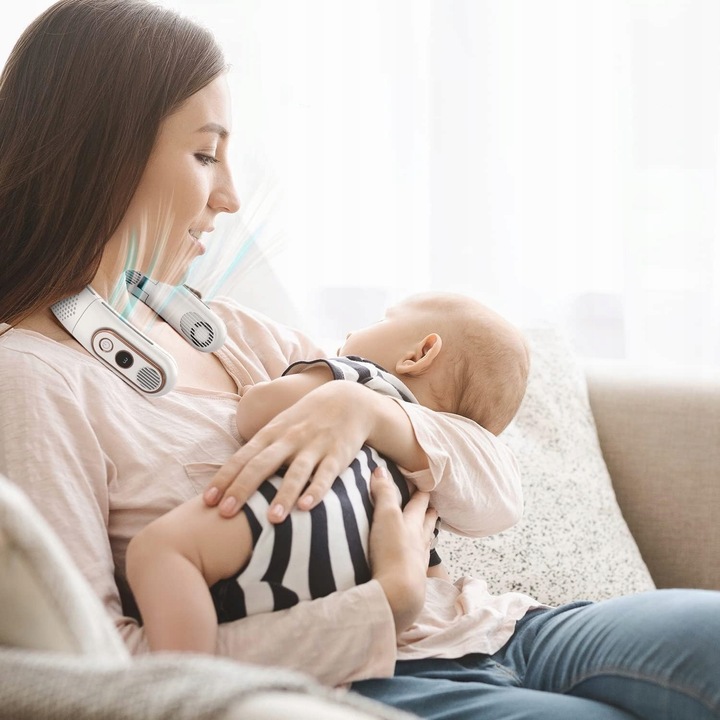 NECK FAN 3000MAH PORTABLE WITH 3 ADJUSTABLE SPEEDS USB FAN