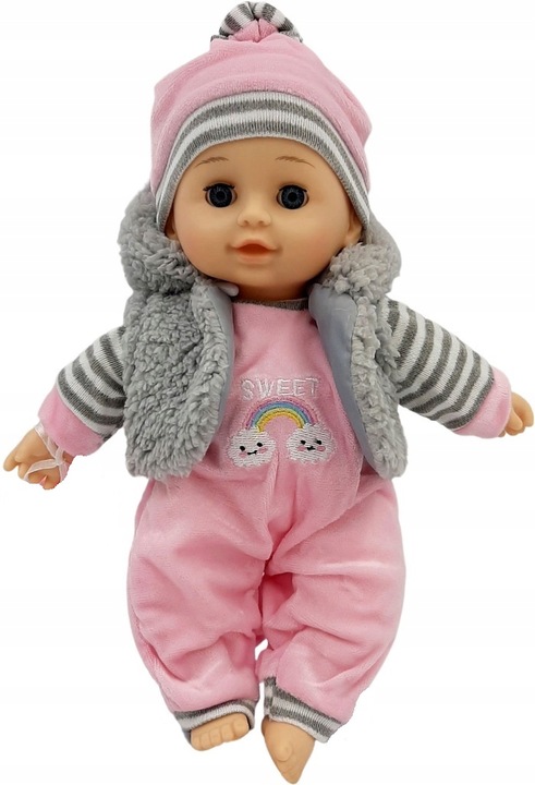 WÓZEK DLA LALEK NOSIDŁO TORBA POŚCIEL+BOBAS ŚPIEWA