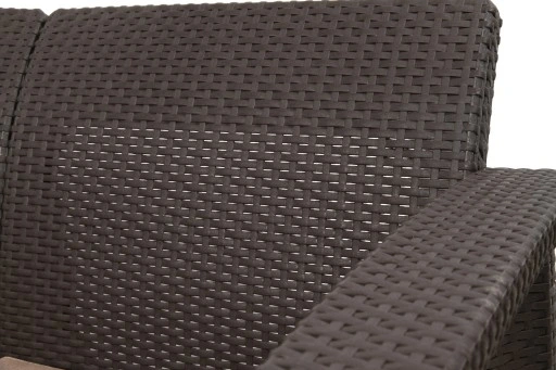 MEBLE OGRODOWE CORFU SET ZESTAW TECHNORATTAN. BRĄZ