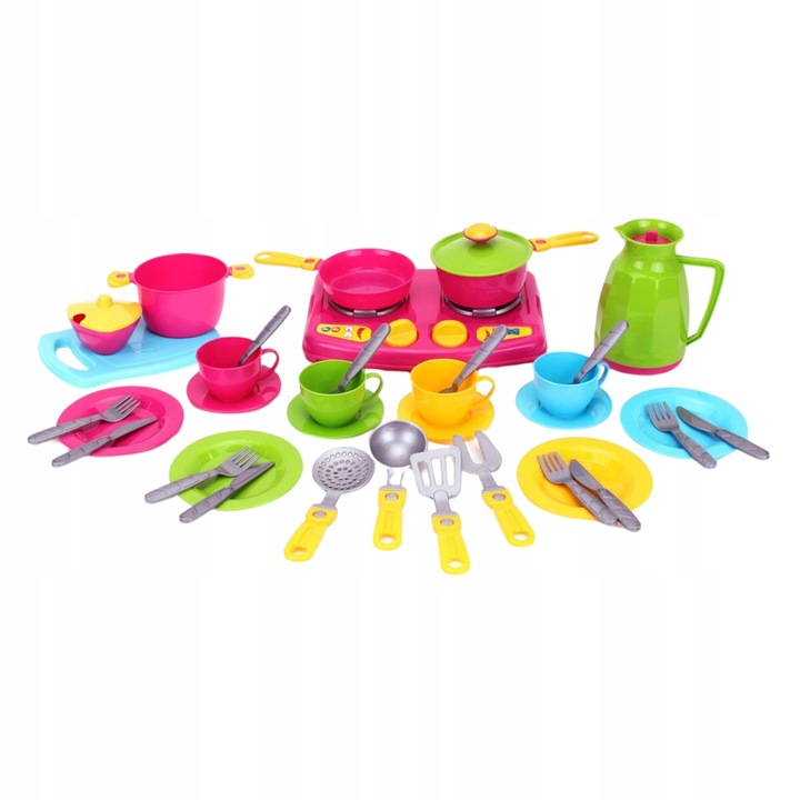 Zestaw kuchenny Gotowanie Przybory Kuchenne Garnki Patelnia Talerze 3589