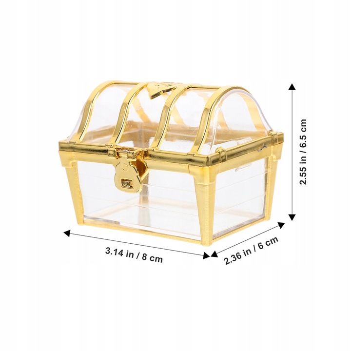 6 SZTUK PLASTIKOWE PUDEŁKO NA SKARBY SKRZYNIA SKARBÓW ETUI SKRZYNIA