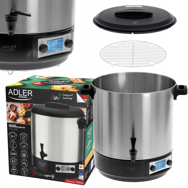 GARNEK ELEKTRYCZNY DO PASTERYZACJI WARNIK 28L LCD