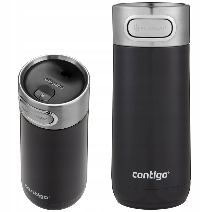 KUBEK TERMICZNY CONTIGO LUXE 360 ml na KAWĘ HERBATĘ NAPOJE CZARNY