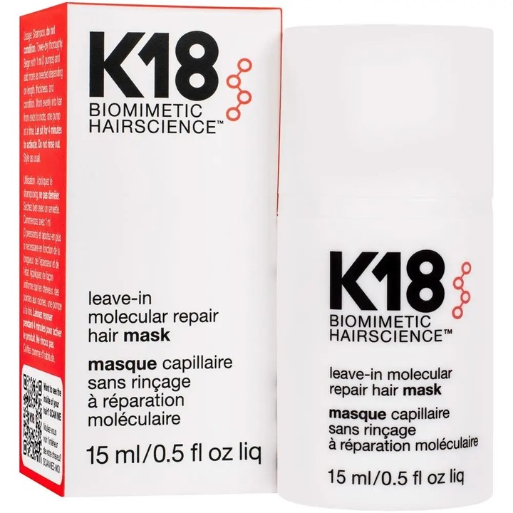 K18 Leave-In Molecular 15 ml maska do włosów bez spłukiwania