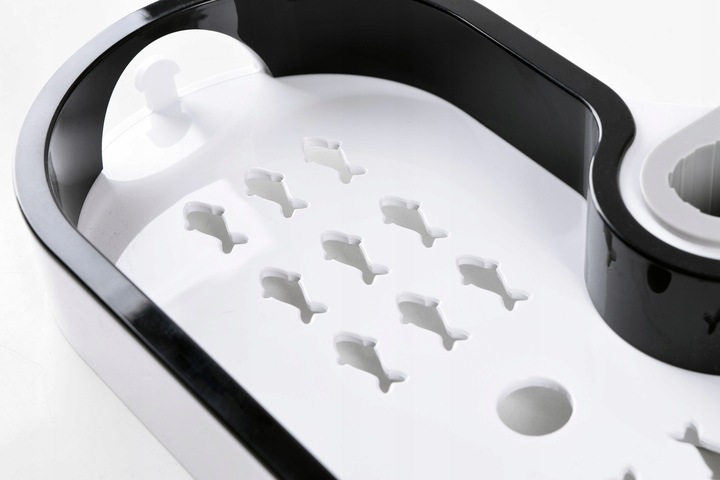 PÓŁKA ŁAZIENKOWA MOCOWANA NA DRĄŻEK PRYSZNICOWY POD PRYSZNIC WISZĄCA