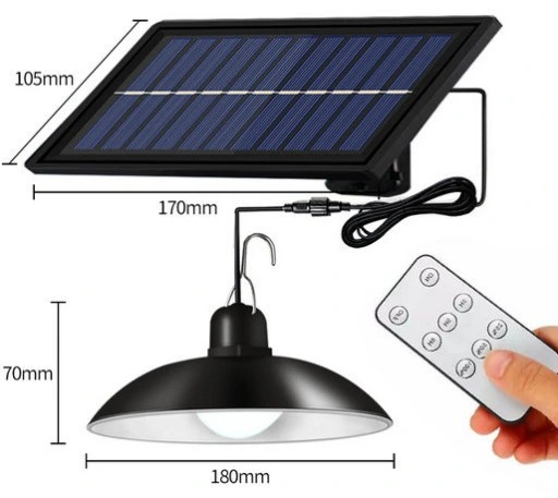 Lampa Żyrandol LED Panel Solarny Kemping Żarówka
