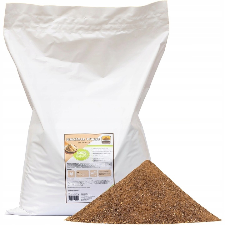Drożdże piwne paszowe 5 kg 100% NATURALNY SKŁAD