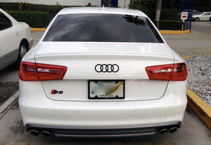 Emblematy Audi Czarne komplet Przód Tył A3, A4 B6, A6 273mm 192mm