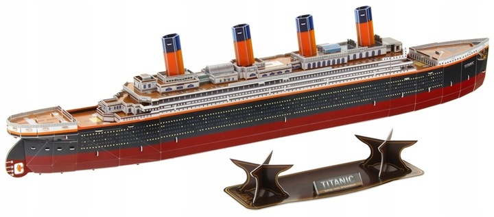 Puzzle Przestrzenne 3D Titanic Duży Okręt Statek 116 Elementów 81 cm
