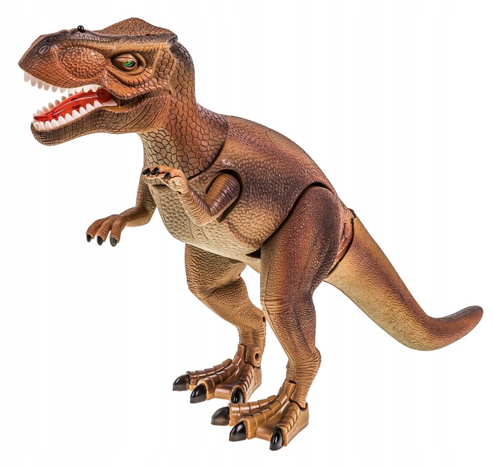 Wielki Dinozaur T-Rex Zdalnie sterowany chodzi ryczy świeci zieje dymem LED