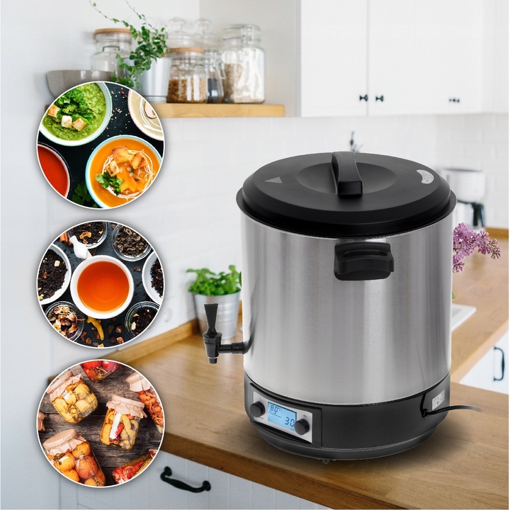 GARNEK ELEKTRYCZNY DO PASTERYZACJI WARNIK 28L LCD