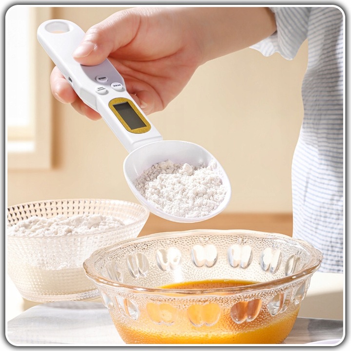 WAGA ELEKTRONICZNA KUCHENNA DO KUCHNI ŁYŻKA MIARKA Z WAGĄ