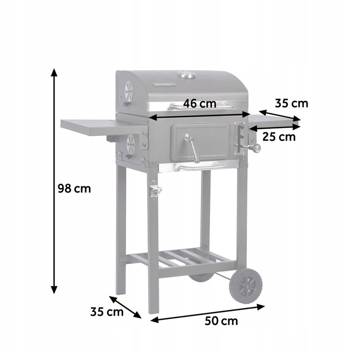 Grill węglowy uniwersalny idealny na działkę z POKROWCEM Berdsen BD-892