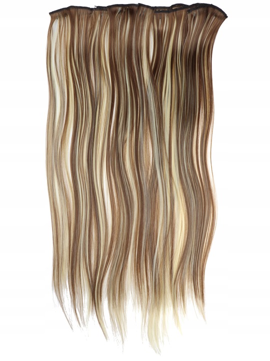 DOCZEPIANE WŁOSY Jak Naturalne Clip In Dopinki Proste Długie 6 Taśm 60cm