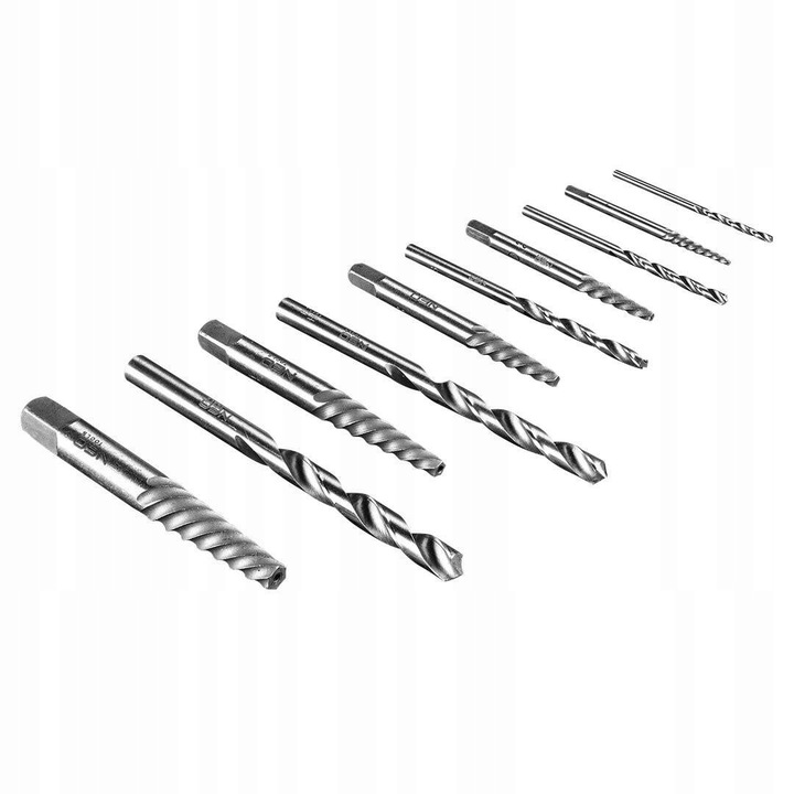 WYKRĘTAKI DO ZERWANYCH ŚRUB Z WIERTŁAMI PILOTUJĄCYMI 10el 09-609 NEO TOOLS