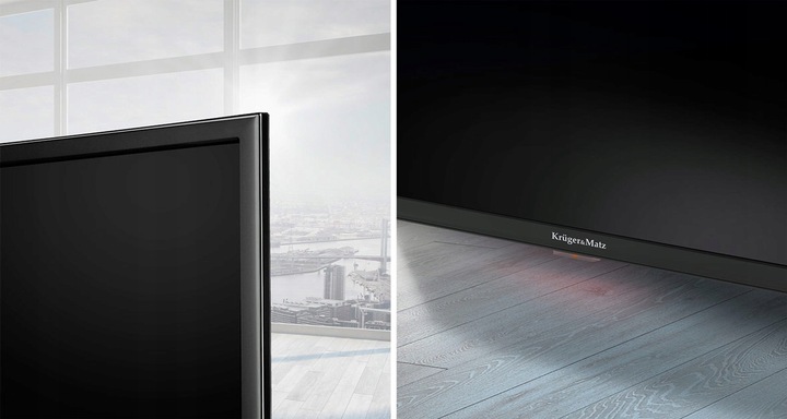 TELEWIZOR 24'' LED KRUGER&MATZ 12V 230V DVB-T2 NOWY MODEL KAMPER + ZASILACZ