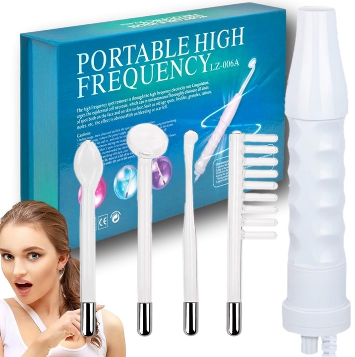 DARSONVAL QSKY DERMA WAND 4w1 PRO DO PIELĘGNACJI TWARZY ZMARSZCZEK I WŁOSÓW