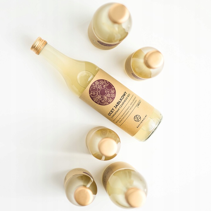 Ocet jabłkowy KWIATY BZU Racjonalni 500 ml NIEPASTERYZOWANY Żywy