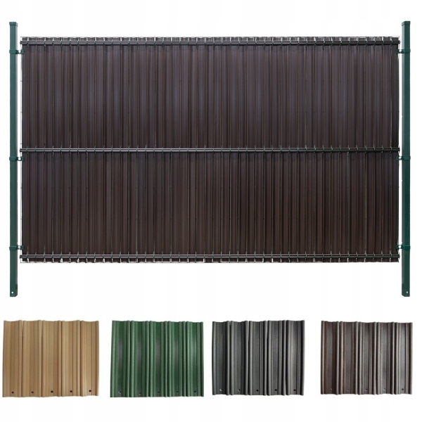BRĄZOWA OSŁONA NA PŁOT LISTWY NA OGRODZENIE PANELE LAMELE 122X250CM