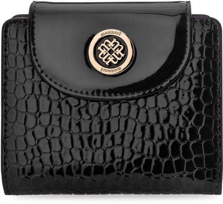 Mały Portfel Damski Monnari Lakierowany Elegancki Na Prezent Wzór Skóry