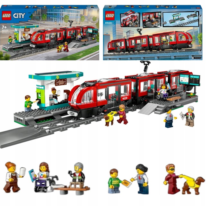 LEGO City 60423 Tramwaj miejski ze stacją Miasto