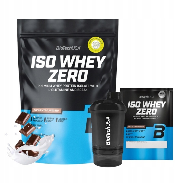 BIOTECH ISO WHEY ZERO 500G IZOLAT + ISO WHEY ZERO 25 G + SHAKER WAVE+NANO