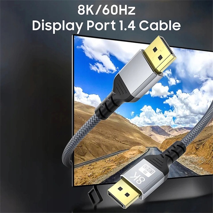 ELINK-W KABEL DISPLAYPORT DISPLAY PORT 1.4 DP-DP 8K@60Hz UHD 32,4Gbps 1,5M