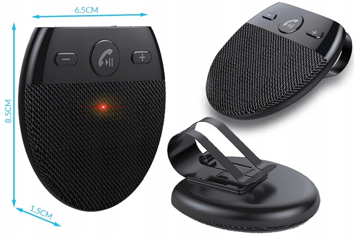 ZESTAW GŁOŚNOMÓWIĄCY DO SAMOCHODU BT 5.0 AUTOSTART + ŁADOWARKA + KABEL C