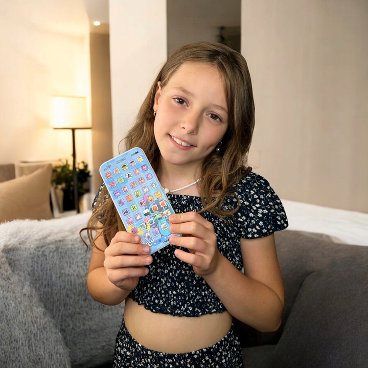 INTERAKTYWNY TELFON STICH DLA DZIECI USB C ŁADOWANY DŹWIĘKI NAUKA ZABAWKOWY